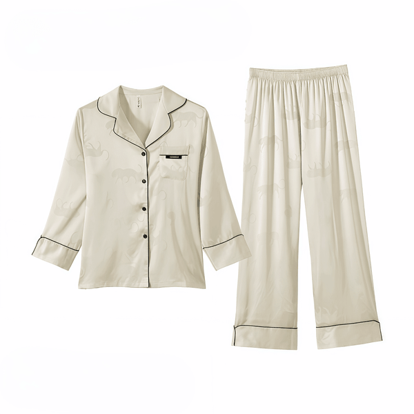 Autumn and Winter Simple Solid Color Pajamas for Women - VINEEMAN